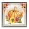 Stupell Industries Pumpkin with Flower Accent Floater Framed Art